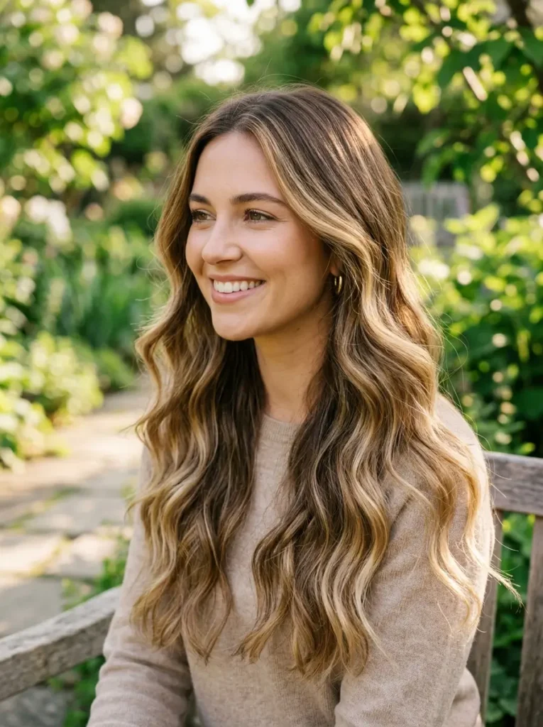 Blonde Balayage on Brown Hair