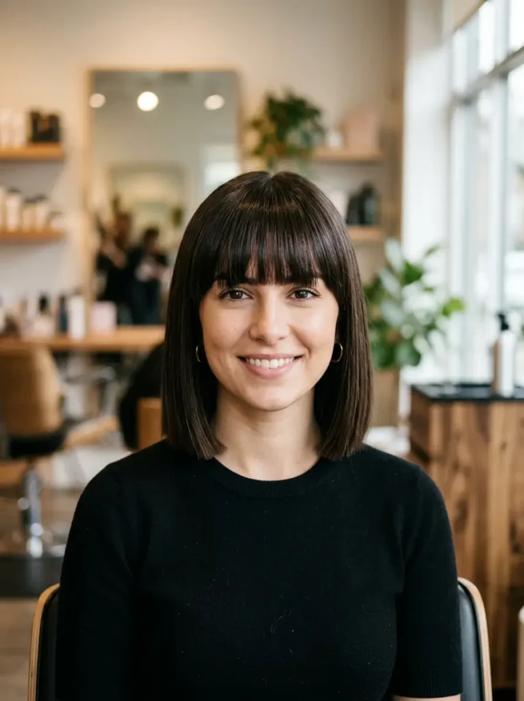 Blunt Bob with Full Bangs