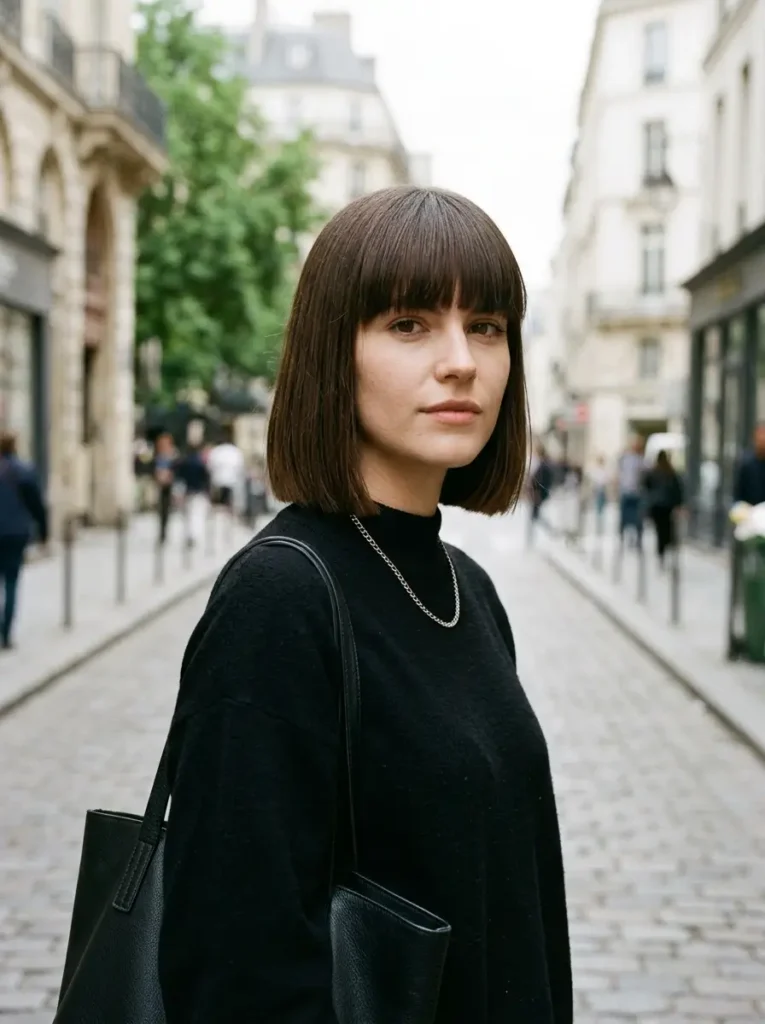 Blunt Bob with Full Bangs