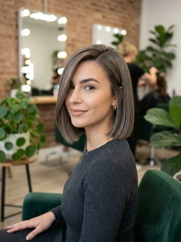 Blunt Bob with Side Part