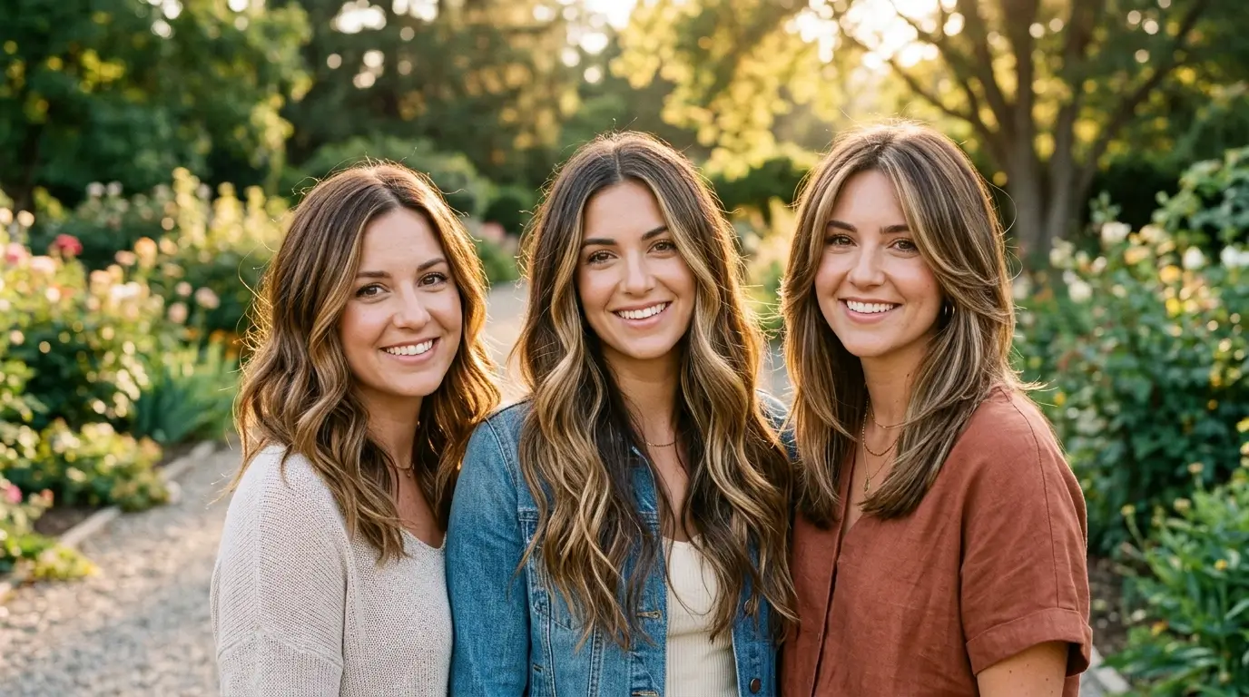 Brown Hair Highlights for a Natural Sun-Kissed Look