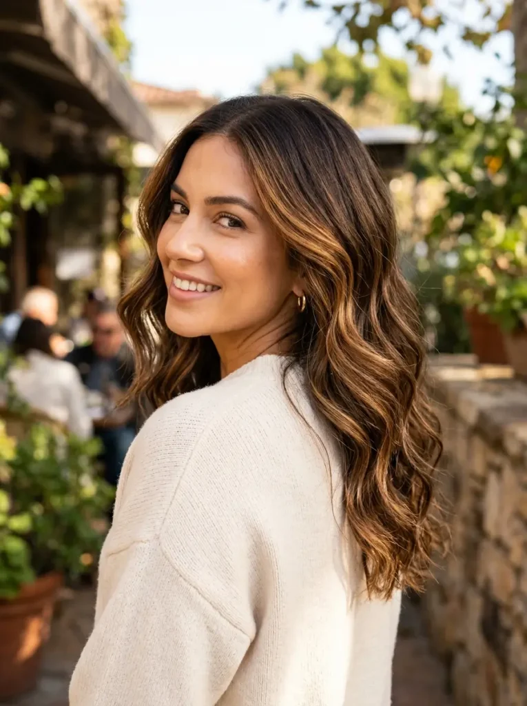 Caramel Balayage for Brown Hair