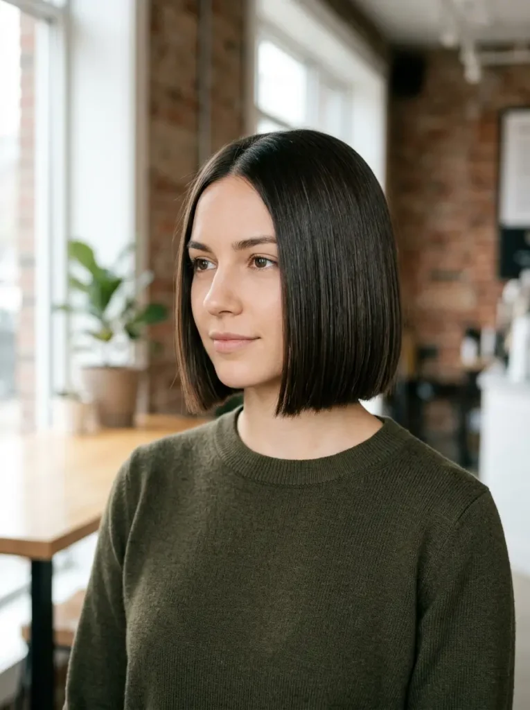 Chin Length Blunt Bob