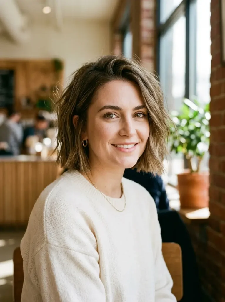 Chin-Length Blunt Bob with Texture