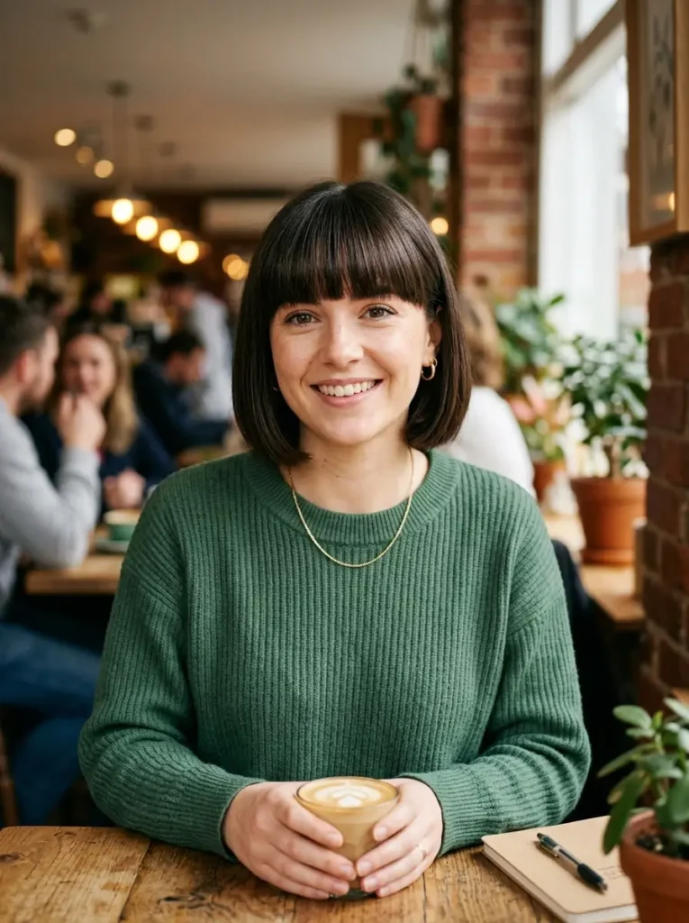 Chin-Length Bob with Bangs