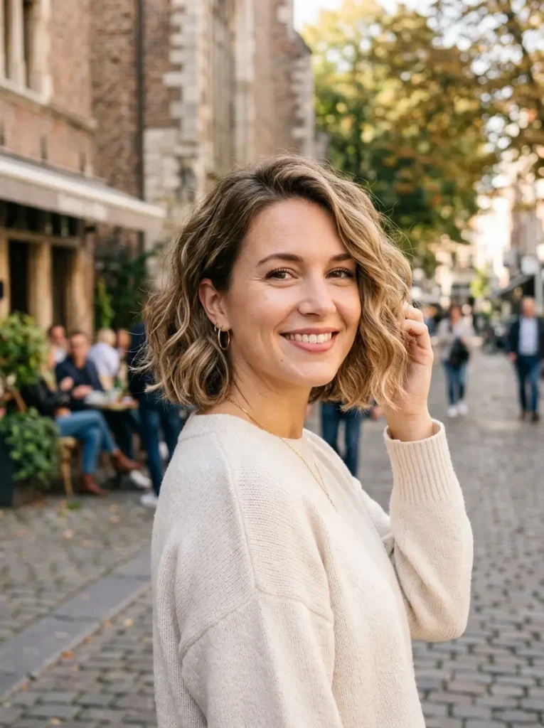 Chin-Length Wavy Bob