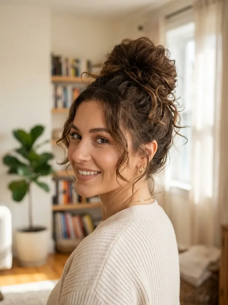 Classic High Messy Bun
