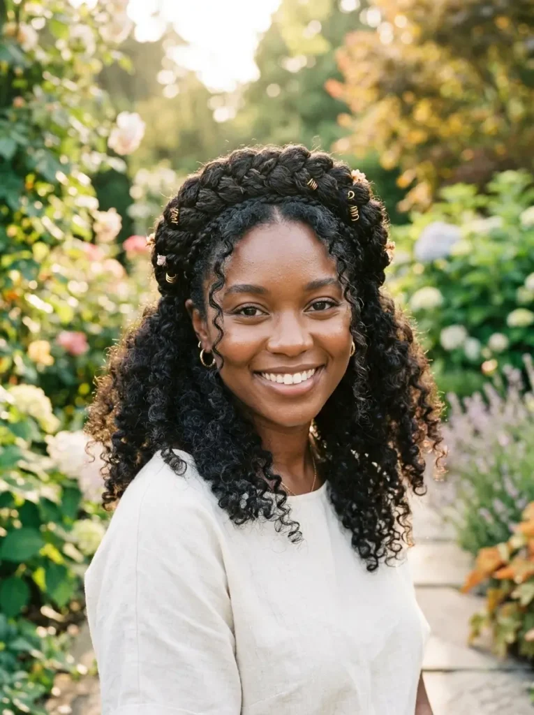 Curly Braided Crown