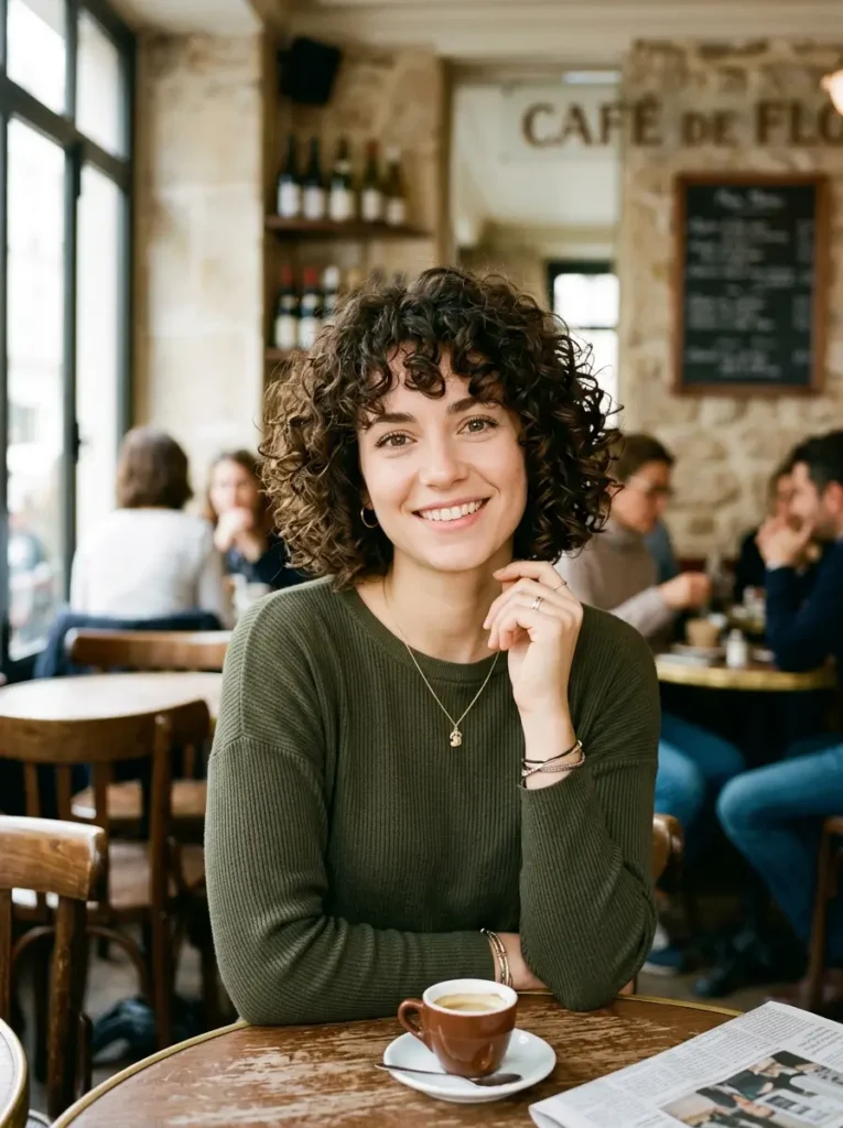 Curly French Bob