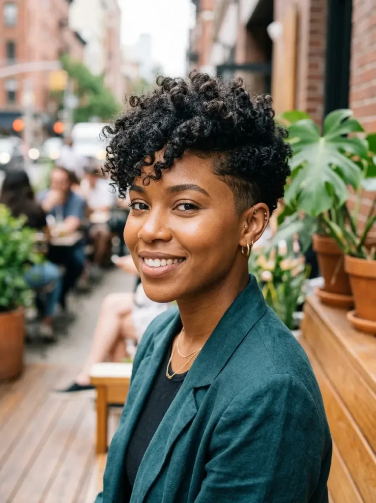 Curly Pixie With Undercut