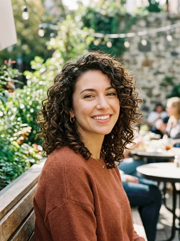 Curly Shoulder Length Bob
