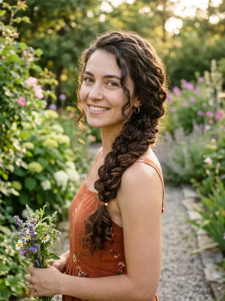 Curly Side Braid