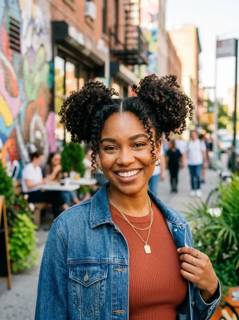 Curly Space Buns