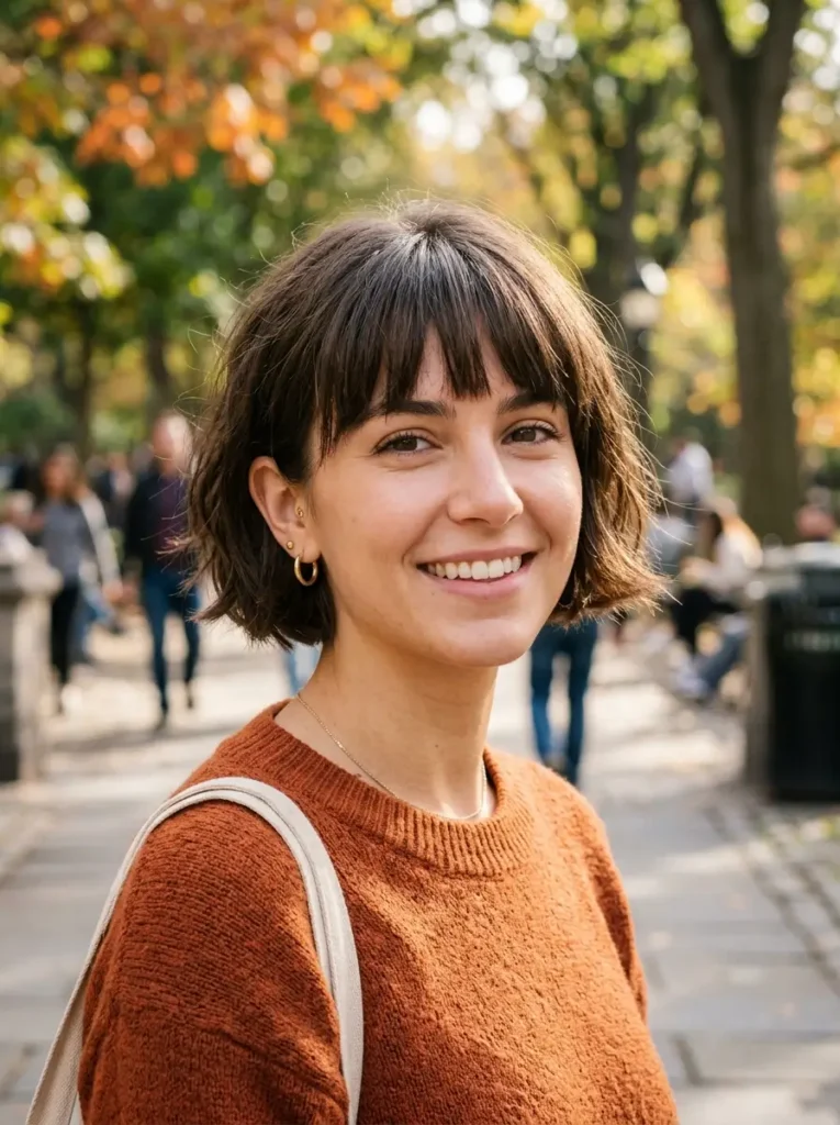 Ear-Length Bob with Bangs