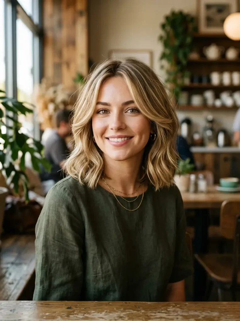 Face Framing Shoulder Length Bob