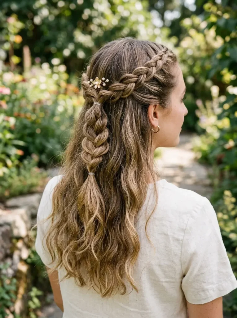 Half-Up Braided Hairstyle