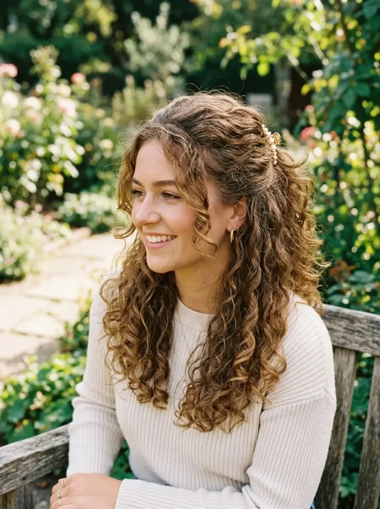 Half-Up Half-Down Curls
