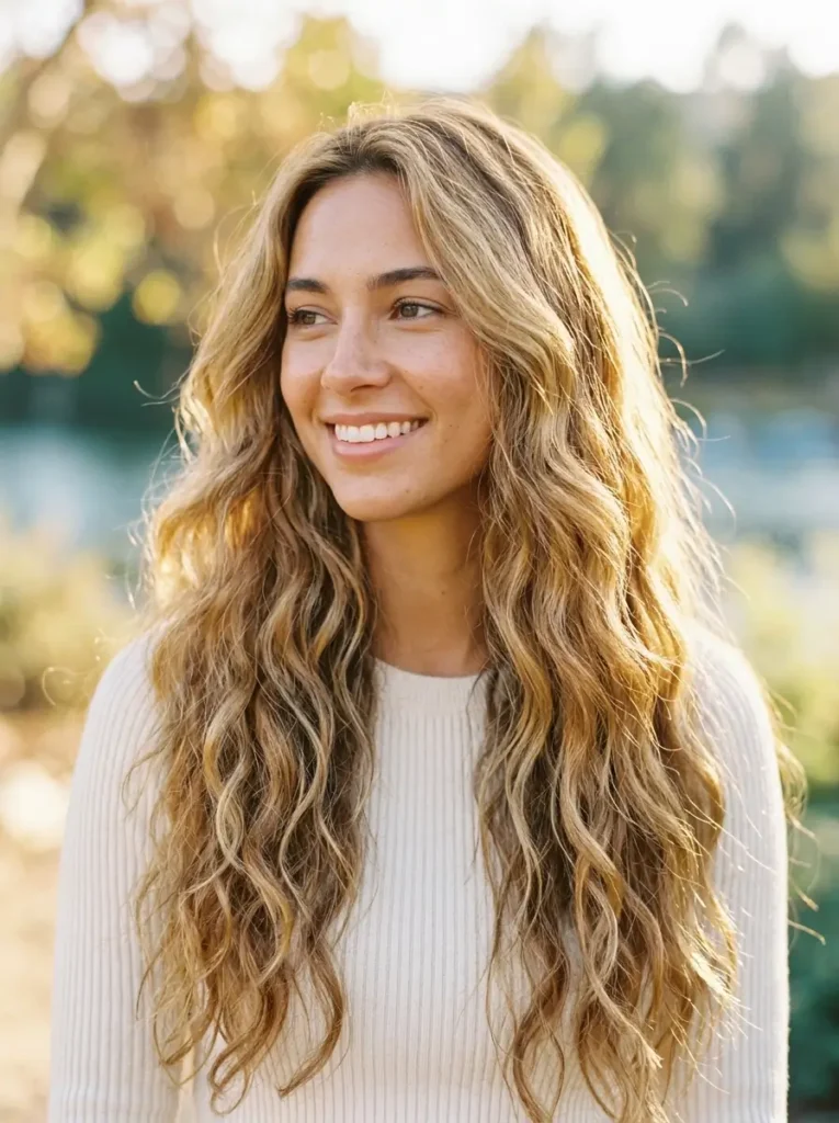 Honey Blonde Wavy Hair