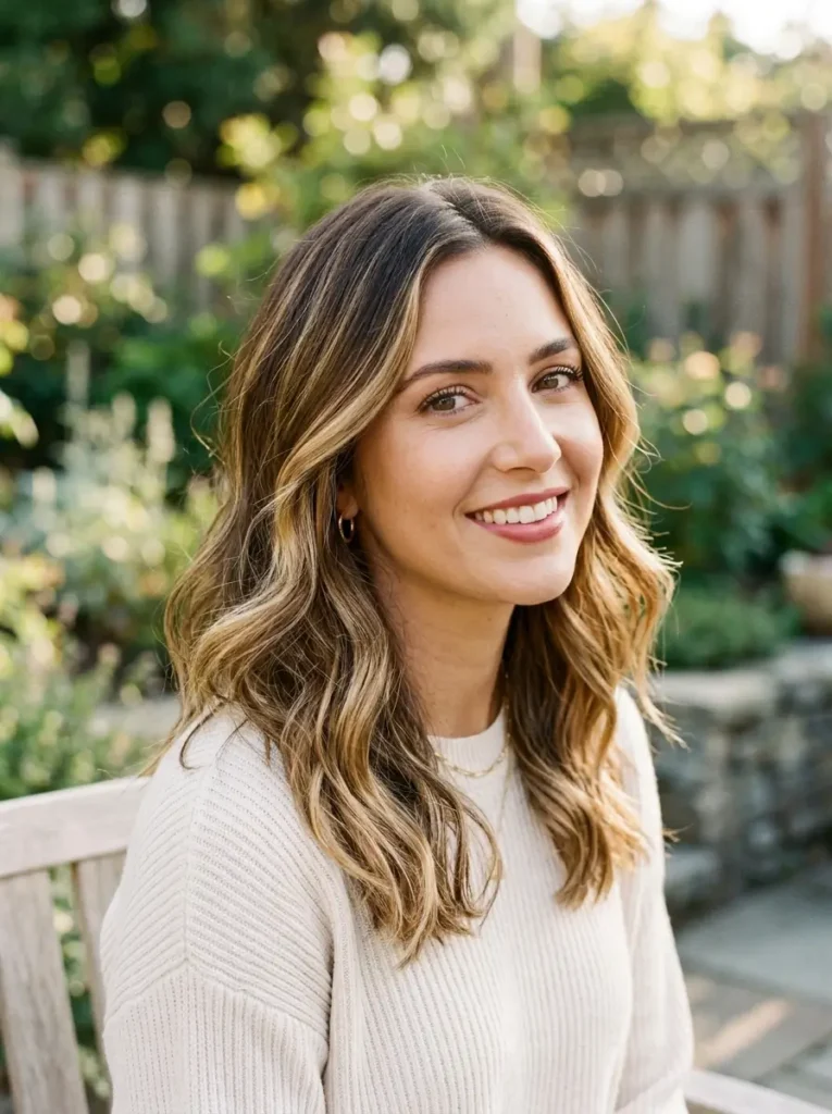 Honey Blonde on Brown Hair