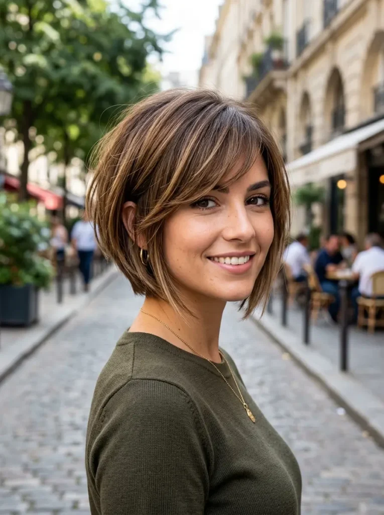 Inverted Bob With Side Bangs