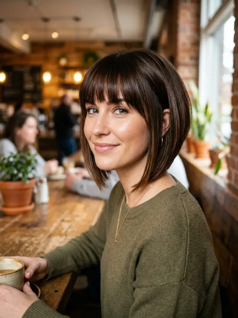Inverted Bob with Bangs