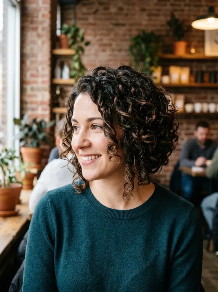 Inverted Curly Bob