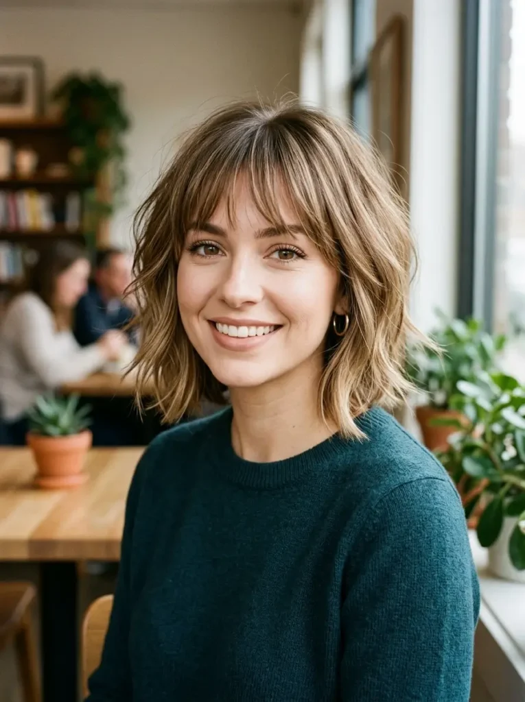 Layered Bob With Wispy Bangs