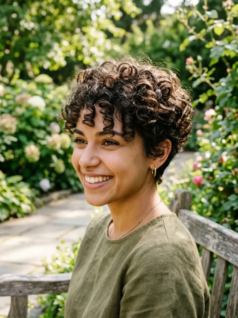 Layered Curly Pixie