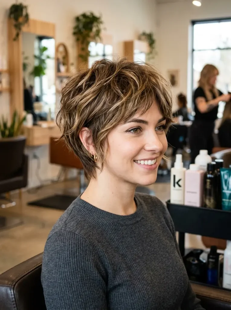 Layered Pixie Bob Haircut