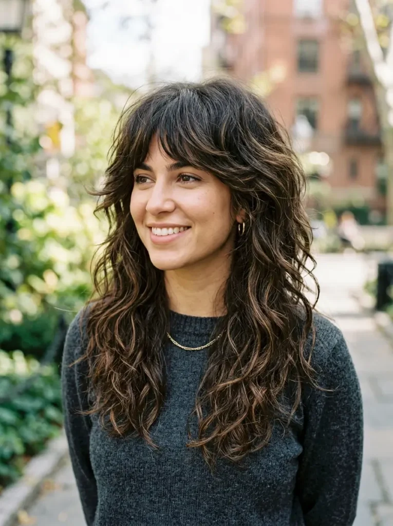 Layered Shag for Thick Hair