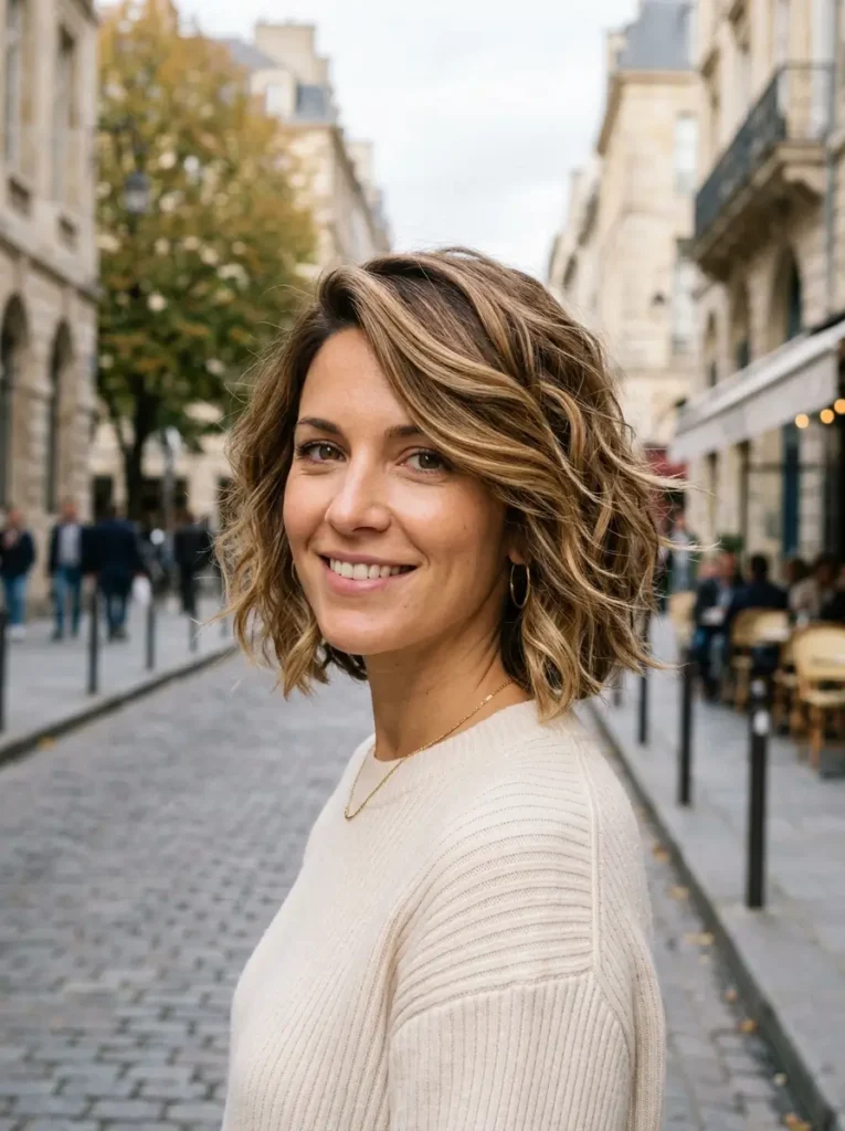 Layered Short Wavy Bob
