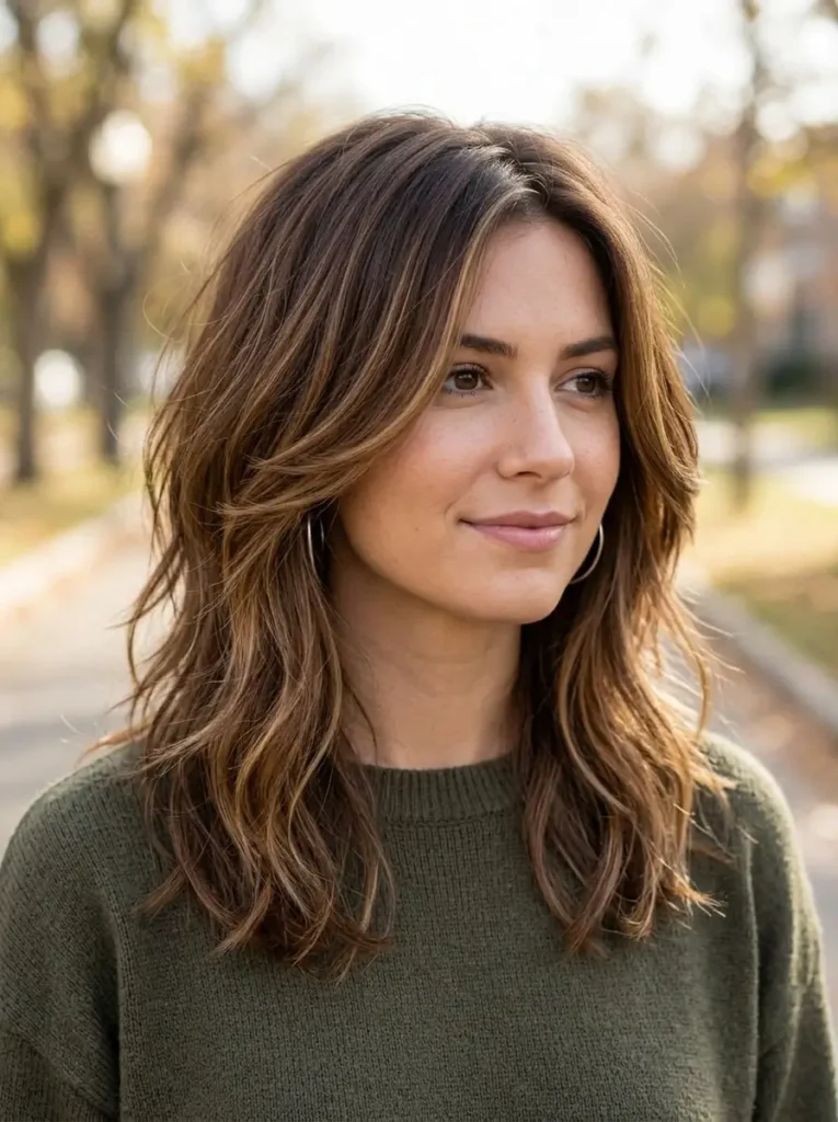Layered Shoulder Length Haircut