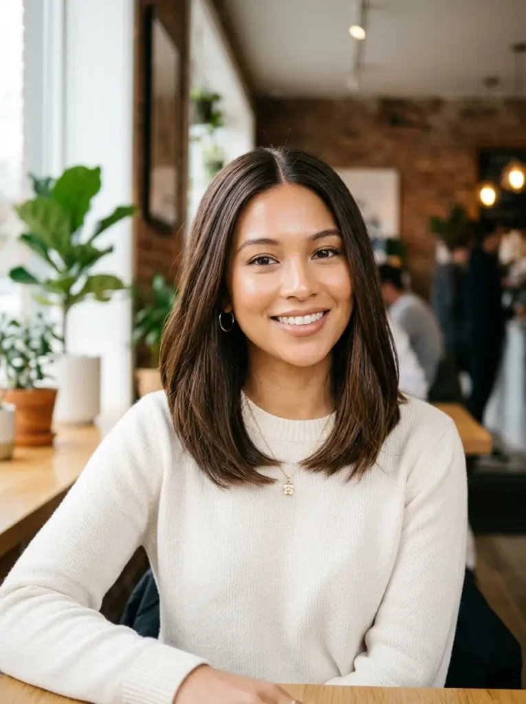Long Bob with Middle Part