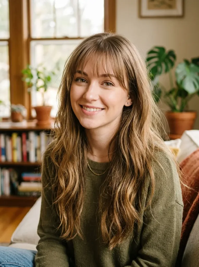 Long Hair with Wispy Bangs