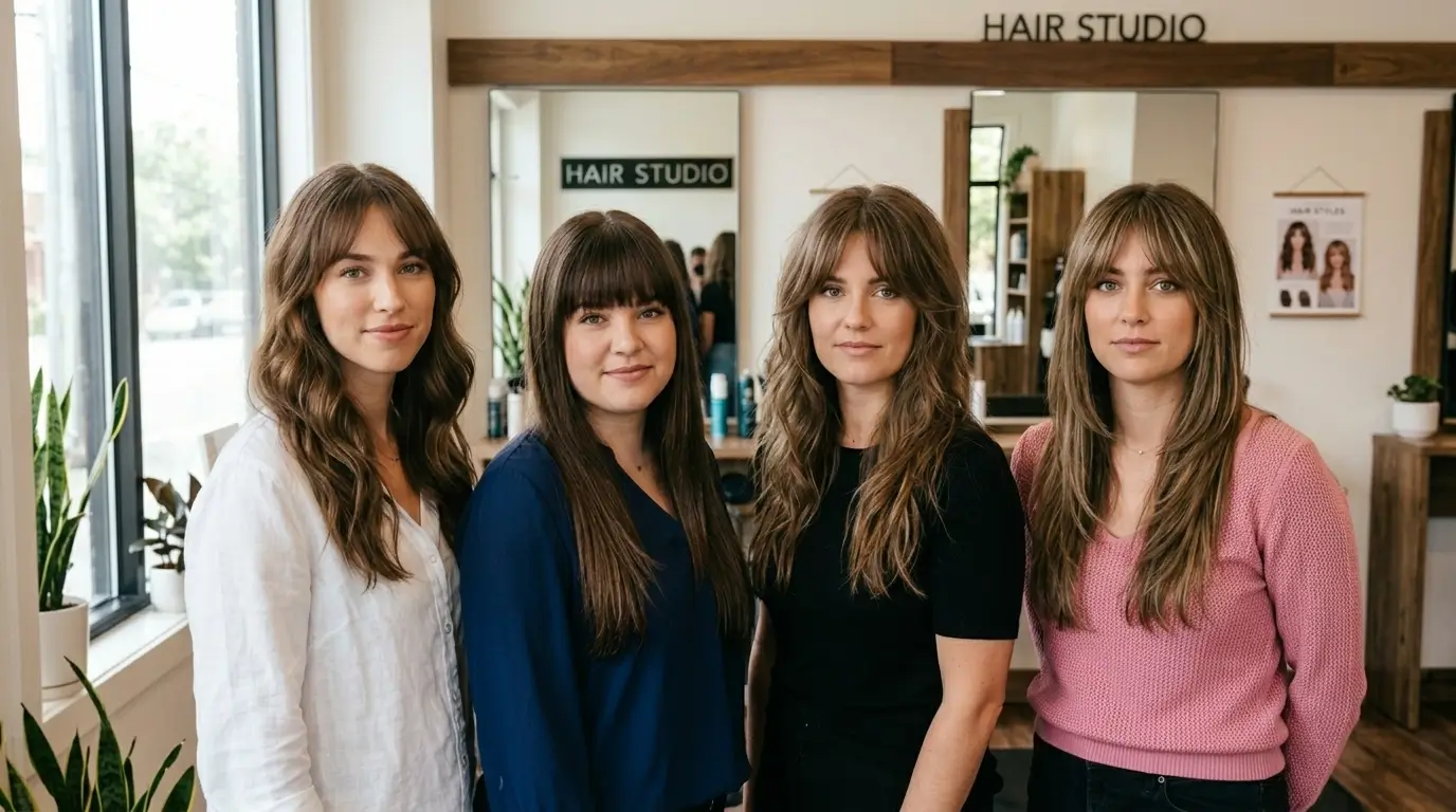 Long Haircuts with Bangs for Every Face Shape