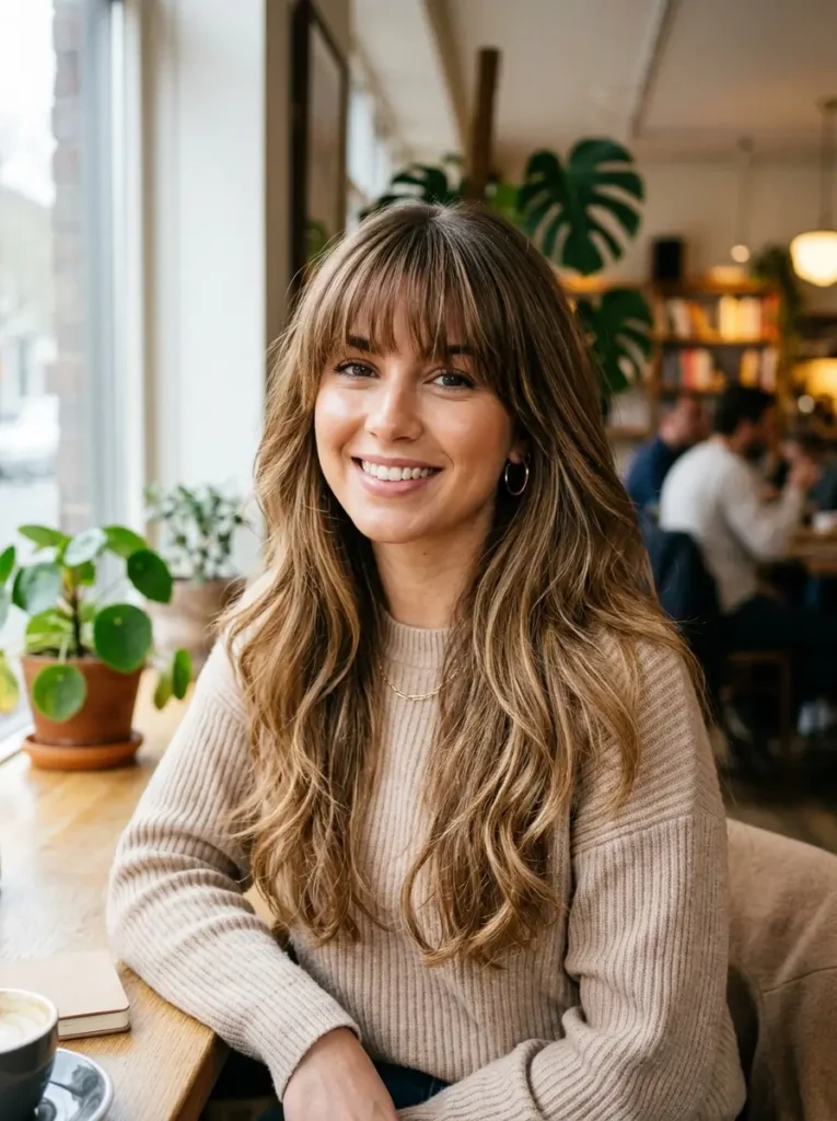Long Layered Hair with Bangs