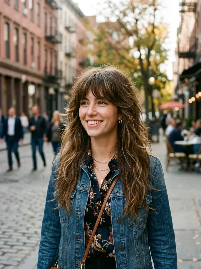 Long Shag Haircut with Bangs