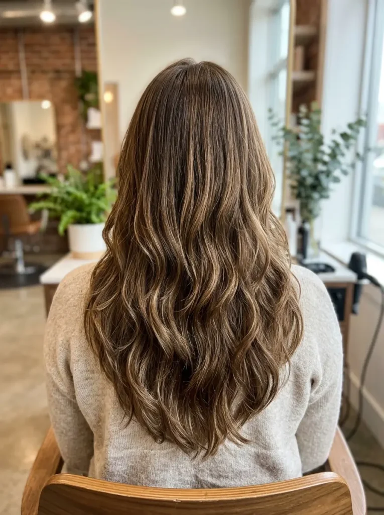 Long U-Shaped Layered Haircut