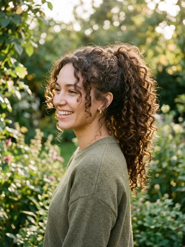 Loose Curly Ponytail