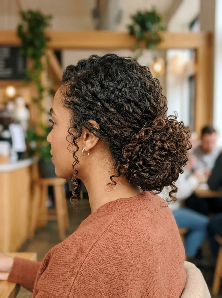 Low Curly Bun