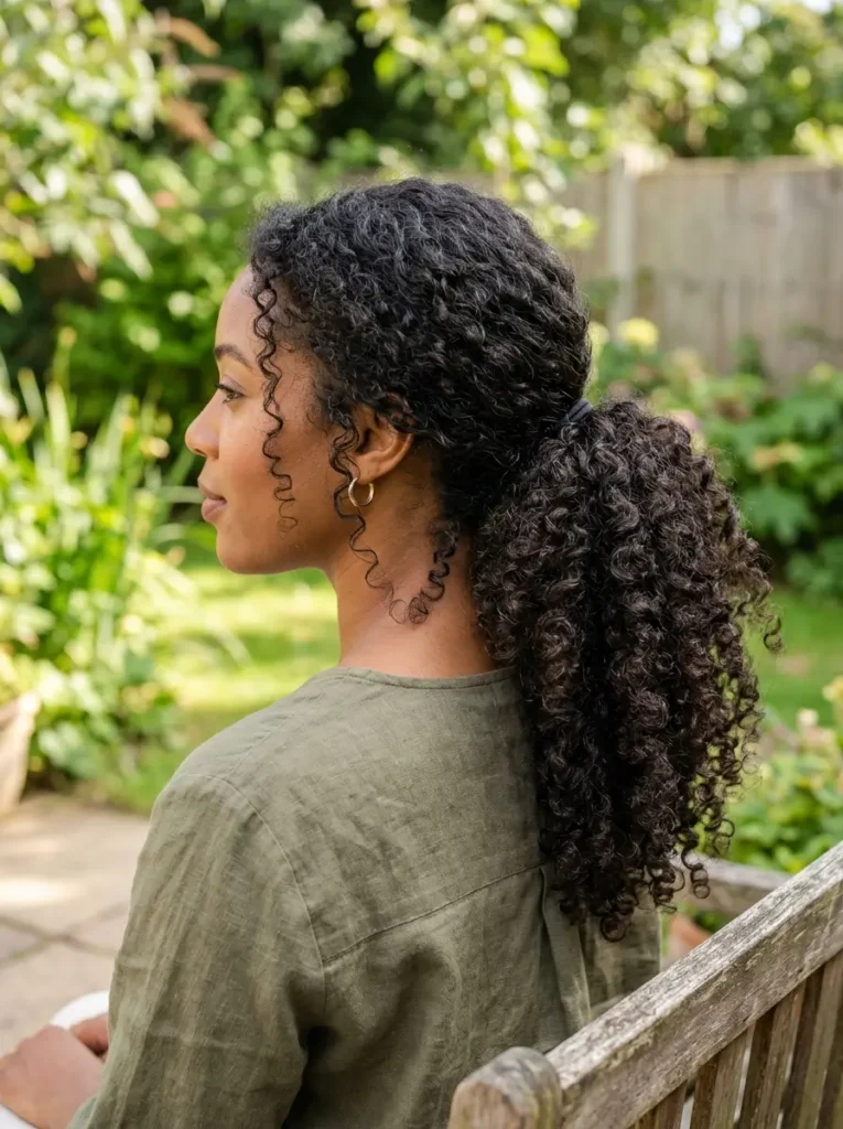 Low Curly Ponytail