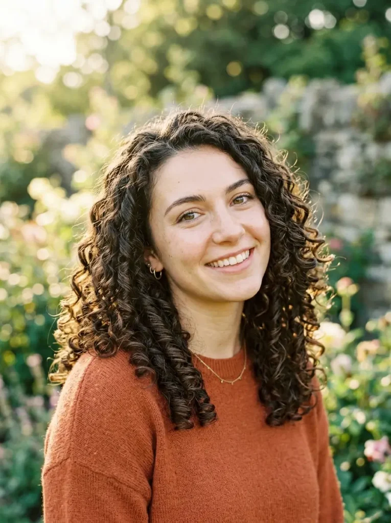 Medium Curly Hair with Soft Layers