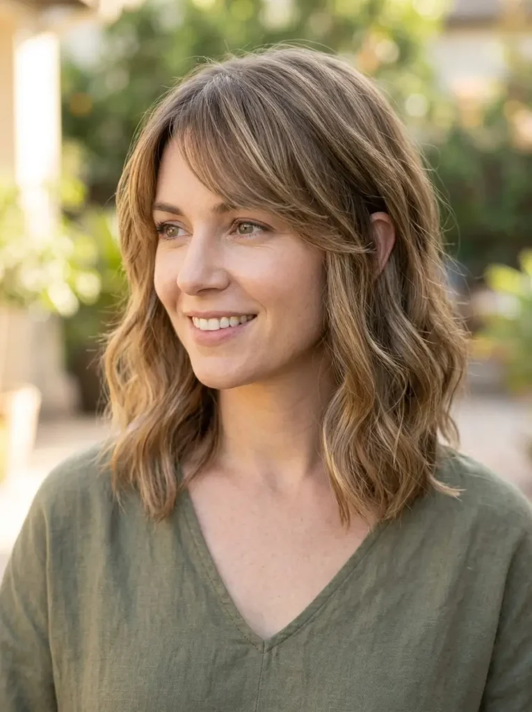 Medium Cut with Side Bangs