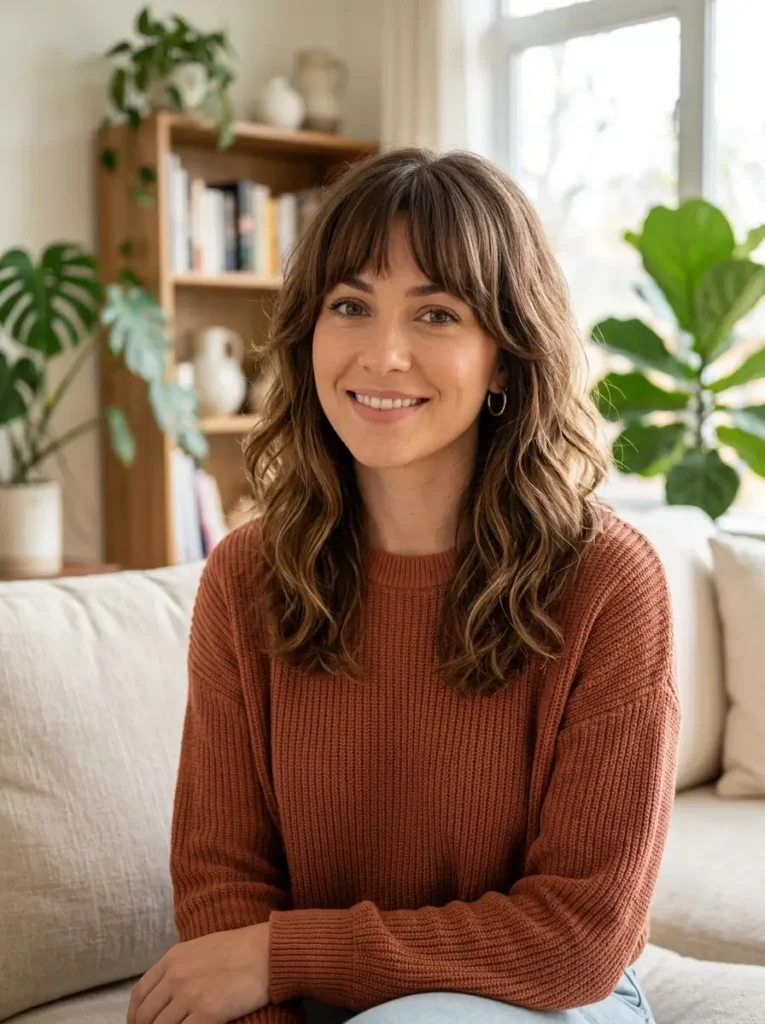 Medium Hair With Bottleneck Bangs