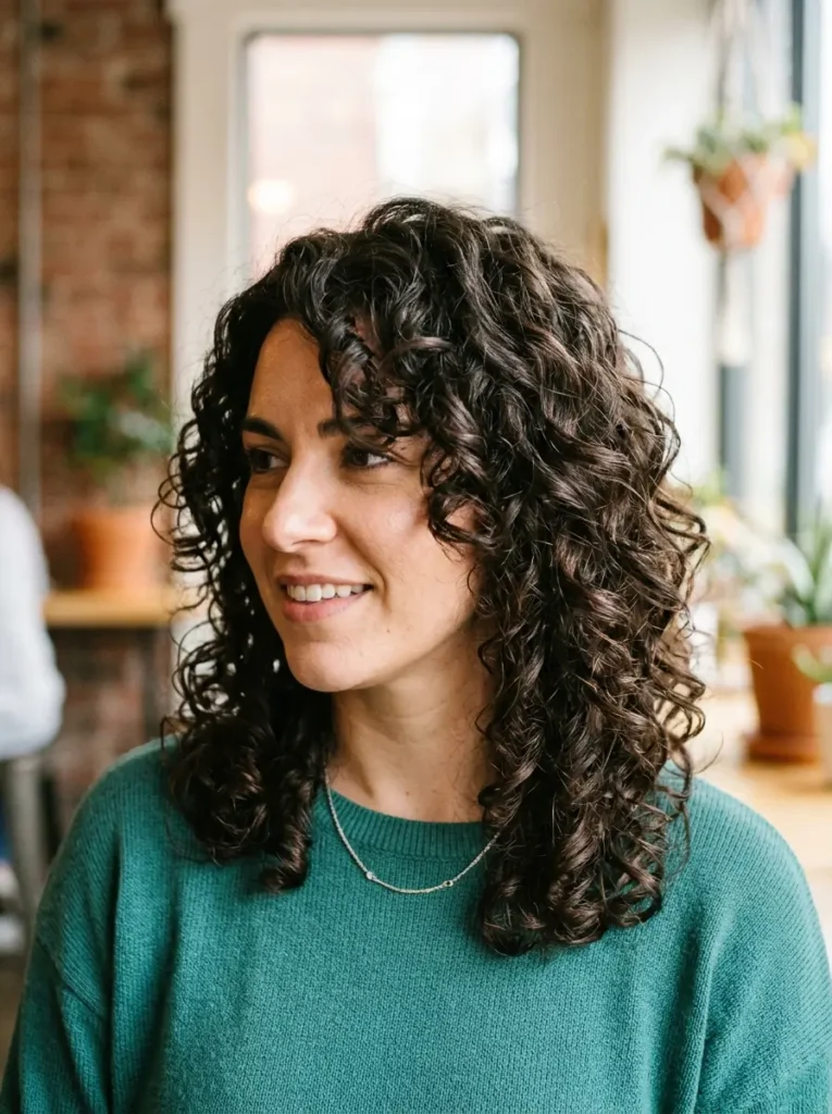 Medium Layered Curly Cut