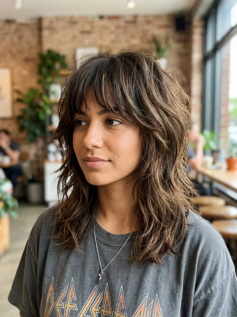 Medium Wolf Cut With Bangs