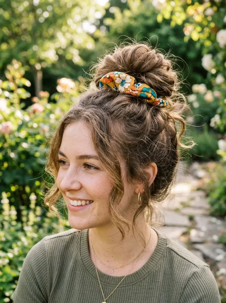Messy Bun With Scrunchie