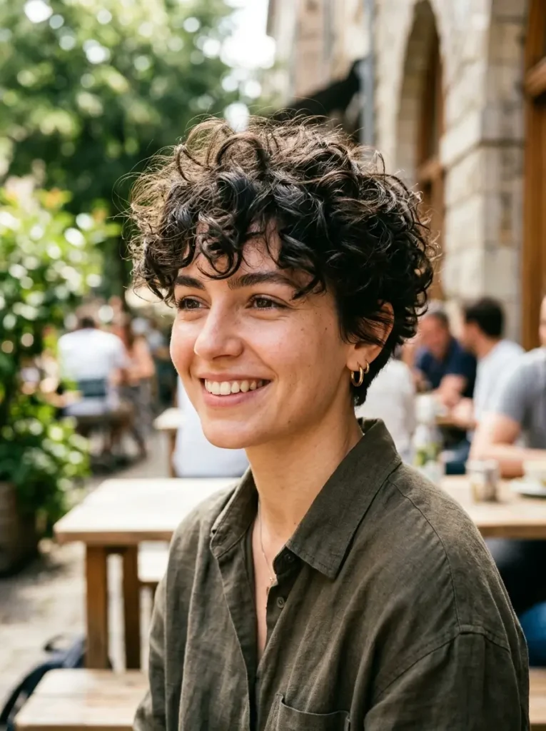 Messy Curly Pixie