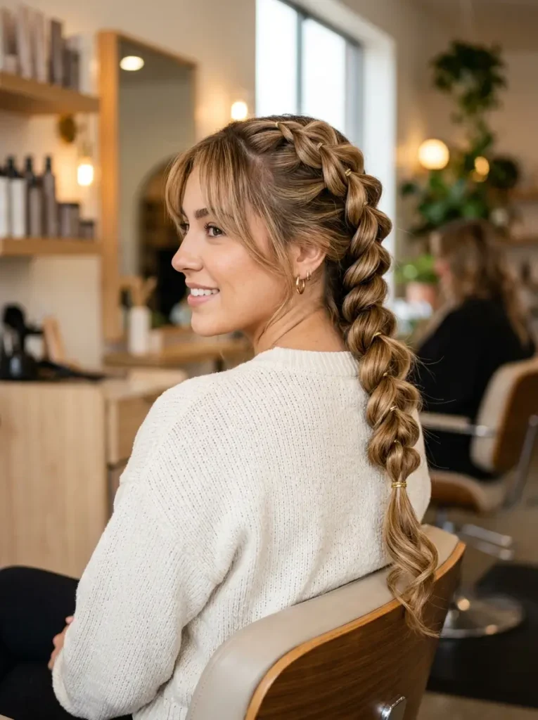Pull-Through Braid Hairstyle