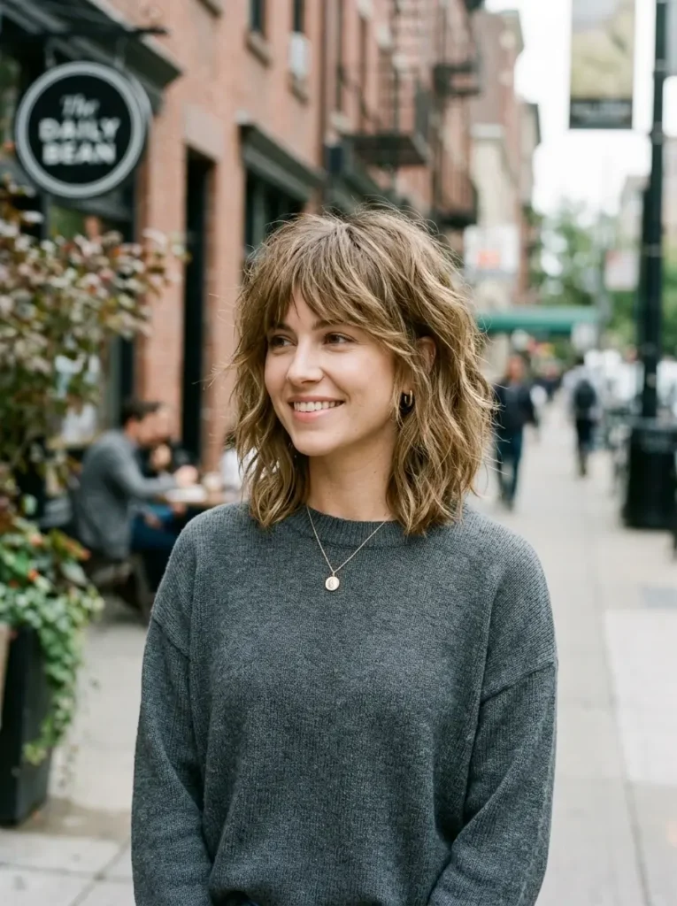 Shaggy Shoulder Length Bob